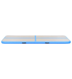 Tapis gonflable de gymnastique avec pompe 800x100x10cm PVC Bleu