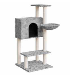 Arbre à chat avec griffoirs en sisal Gris clair 108,5 cm