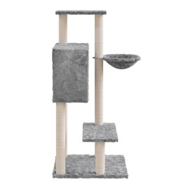 Arbre à chat avec griffoirs en sisal Gris clair 108,5 cm