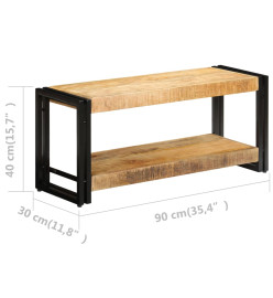 Meuble TV 90 x 30 x 40  cm Bois de manguier massif