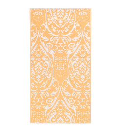 Tapis d'extérieur Orange et blanc 160x230 cm PP