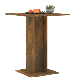 Table de bistro Chêne fumé 60x60x75 cm Bois d'ingénierie