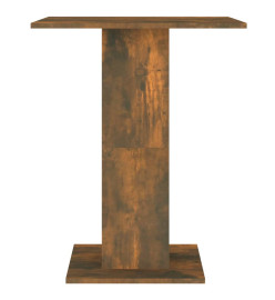 Table de bistro Chêne fumé 60x60x75 cm Bois d'ingénierie