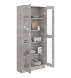 Armoire à vitrine Gris béton 82,5x30,5x185,5 cm Aggloméré