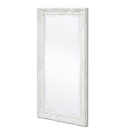 Miroir mural style baroque 100x50 cm blanc