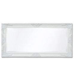 Miroir mural style baroque 100x50 cm blanc