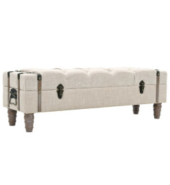 Banc de rangement Bois massif et acier 111 x 34 x 37 cm