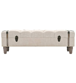 Banc de rangement Bois massif et acier 111 x 34 x 37 cm