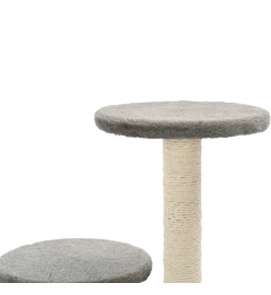 Arbre à chat avec griffoirs en sisal 60 cm Gris