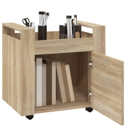 Chariot de bureau Chêne sonoma 60x45x60 cm Bois d'ingénierie