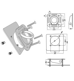 Anneau d'arrimage pour remorque 6 pcs Acier galvanisé 2000 kg