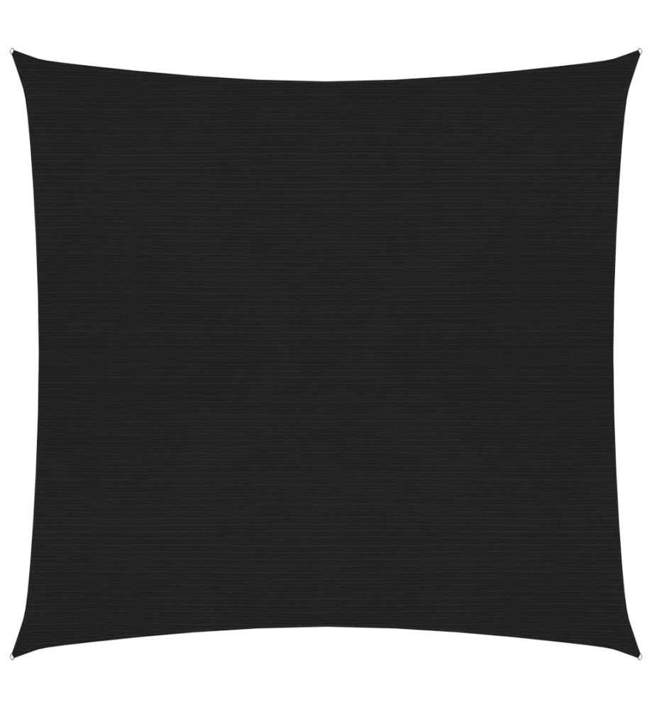 Voile d'ombrage 160 g/m² Noir 3,6x3,6 m PEHD