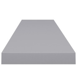 Étagères murales flottantes 2 pcs Gris 120x23,5x3,8 cm MDF