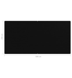 Tapis de tente 250x500 cm Noir