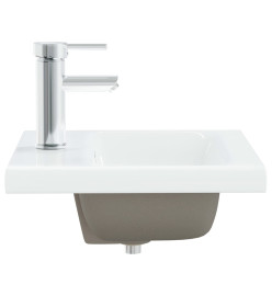 Lavabo encastré avec robinet 42x39x18 cm Céramique Blanc