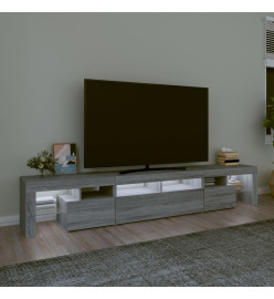 Meuble TV avec lumières LED Sonoma gris 230x36,5x40 cm