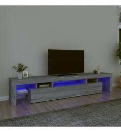 Meuble TV avec lumières LED Sonoma gris 215x36,5x40 cm