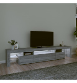 Meuble TV avec lumières LED Sonoma gris 215x36,5x40 cm