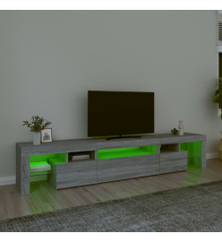 Meuble TV avec lumières LED Sonoma gris 215x36,5x40 cm