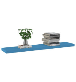 Étagères murales flottantes 2 pcs Bleu 120x23,5x3,8 cm MDF