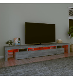 Meuble TV avec lumières LED Sonoma gris 260x36,5x40 cm