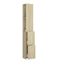 Armoire salle de bain chêne sonoma 25x26,5x170 cm