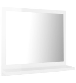 Miroir de salle de bain Blanc brillant 40x10,5x37 cm Aggloméré