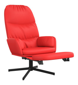 Chaise de relaxation avec tabouret Rouge Similicuir