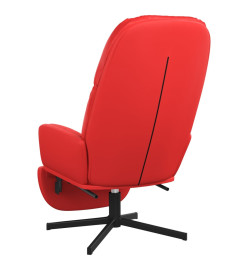 Chaise de relaxation avec tabouret Rouge Similicuir