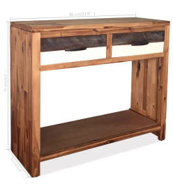 Table console Bois d'acacia massif 86 x 30 x 75 cm