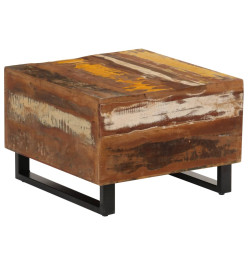 Table basse 50 x 50 x 35 cm Bois de récupération massif