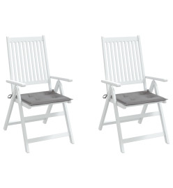 Coussins de chaise de jardin 2 pcs gris 40x40x3 cm tissu oxford