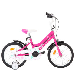 Vélo pour enfants 16 pouces Noir et rose