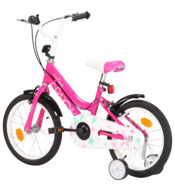 Vélo pour enfants 16 pouces Noir et rose