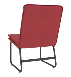 Chaise longue Rouge bordeaux 54x75x76 cm Similicuir