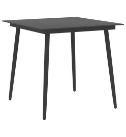Ensemble de salle à manger de jardin 3 pcs Noir et marron