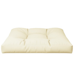 Coussin de palette crème 80x80x12 cm tissu