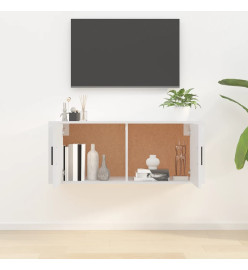 Meuble TV mural Blanc 100x34,5x40 cm