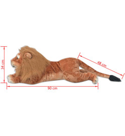 Lion en peluche Marron XXL