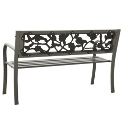Banc de jardin 125 cm Acier Gris