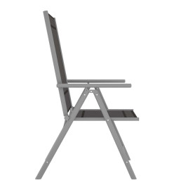 Chaises de jardin pliables 6 pcs Textilène Noir