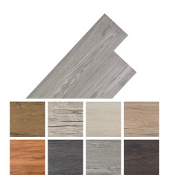 Planches de plancher PVC autoadhésif 2,51 m² 2 mm Gris foncé