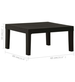 Salon de jardin 3 pcs avec coussins Plastique Gris