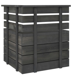Salon palette de jardin 12 pcs Bois de pin massif Gris foncé