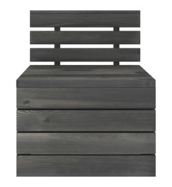 Salon palette de jardin 12 pcs Bois de pin massif Gris foncé