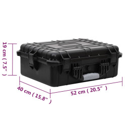 Valise de vol portable Noir 52x40x19 cm PP