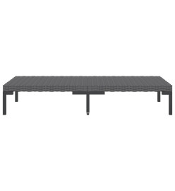 Salon de jardin 12 pcs avec coussins Résine tressée Gris foncé
