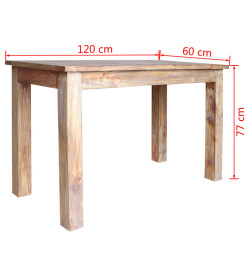 Table de salle à manger Bois de récupération 120 x 60 x 77 cm