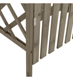 Pergola avec portail 116x40x204 cm Gris Bois de sapin massif