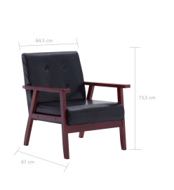 Fauteuil Noir Similicuir